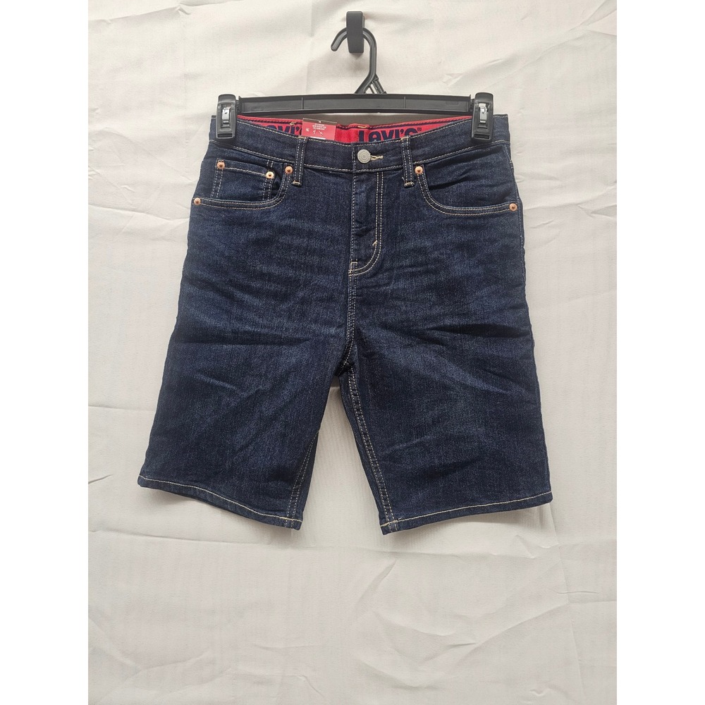 Levis 511 Slim Fit Boys Denim Shorts Resilient Blue Size 16 Adjustable Waist NEW